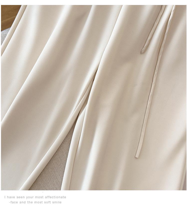 Plus Size Women's High-Waisted Loose Straight-Leg Pants for Spring and Summer