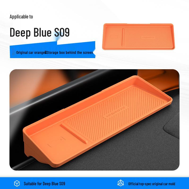 Deep Blue S09 Rear Center Console Tissue & Storage Box for Car Interior Enhancement