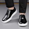 Fashion 2025 Spring Autumn Leather Board Shoes for Men Fashion Casual New Designer Big Size Sports Breathable Lace Loafers Shoes Man