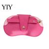 Compact Glasses Storage Bag Sunglasses Pouch, Imitation Leather Hanging Case Durable Eyeglass Holder with Carabiner, Portable Eyeglasses for