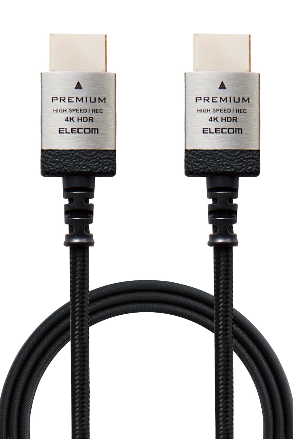 

ELECOM HDMI-кабель Premium Thin Nylon Mesh 2m Slim HDMI-кабель Стандартный алюминиевый разъем 18Gbps ARC Черный [Ver2.0] Устойчивый к изгибу 4K/2K [Premium