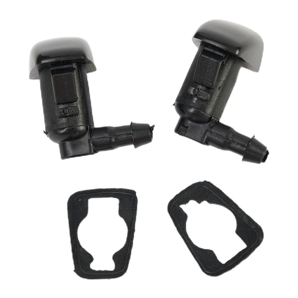 Water Jet Nozzle Washer Nozzle Car 2pcs 95226510 ABS Plastic Black