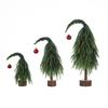 1PC Crooked Neck Christmas Tree 30cm Yenobesong Home Small Desktop Ornaments Small Gift Christmas Decorations