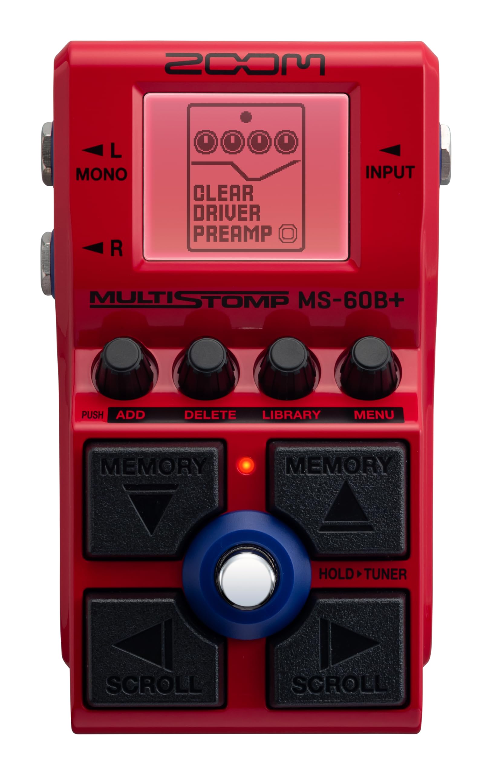

Педаль ZOOM Red Оснащена 97 типами моделей для бас-гитары MS-60B+ Multi-Stomp эффекты/усилитель
