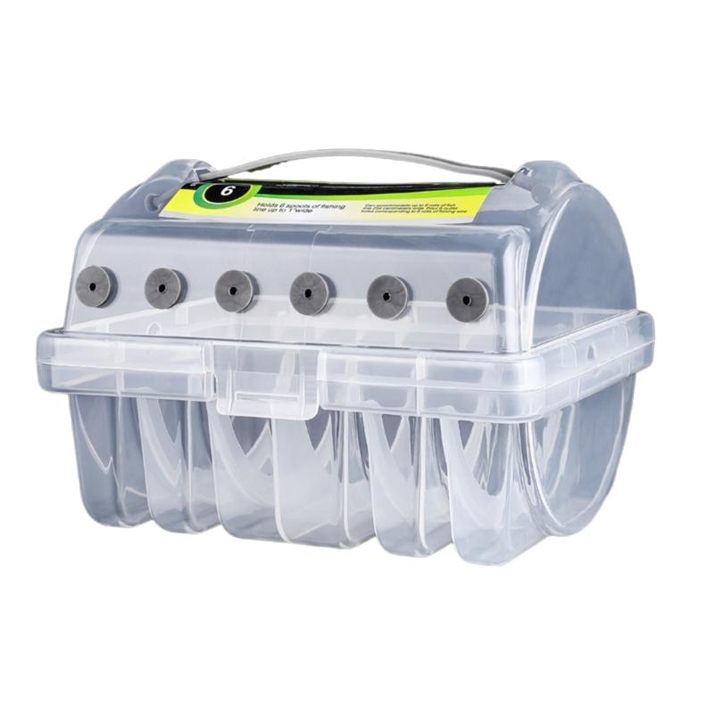 Fishing Line Organizers 6 Compartments Fishing Line Storage Case Portable Line Winder Spool Box Tackle Box Multifunction