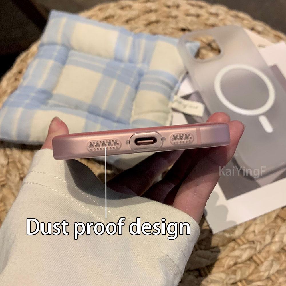 Luxury Phone Case For 16 15 14 13 12 11 Pro Max For Magsafe Magnetic Wireless Charging Animation Shockproof Cover Matte Case