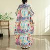 DIMANAF New 2026 Women Plus Size Summer Casual Maxi Long Dress Cotton Loose Oversize Floral Print Beach Sundress