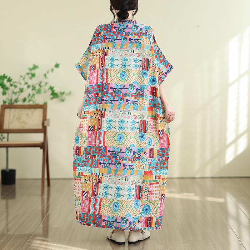 DIMANAF New 2026 Women Plus Size Summer Casual Maxi Long Dress Cotton Loose Oversize Floral Print Beach Sundress