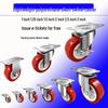 Swivel Caster Wheels with Brake for Furniture and Scaffolding - 1, 1.5, 2, 3 Inch Options