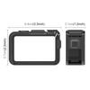 For DJI Osmo Action 6 PULUZ Plastic Cage Vertical-Horizontal Expansion Adapter Frame with Cold Shoe (Black)