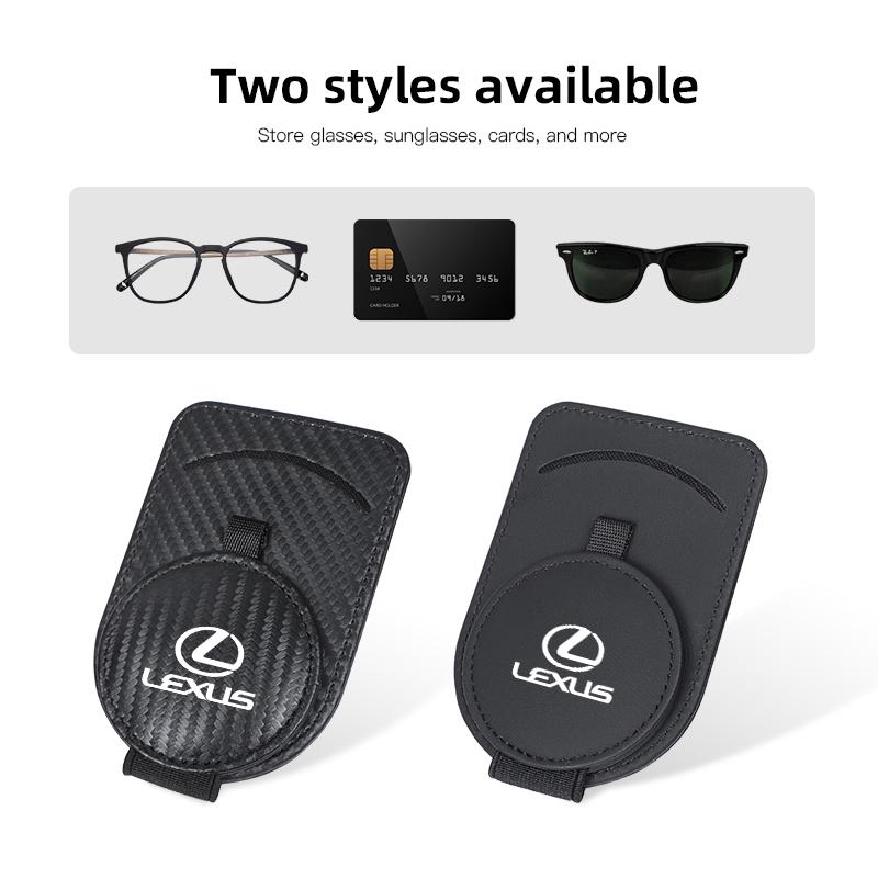 1Pcs Carbon Fiber / Leather Car Glasses Clip ID Card Clamp For Lexus F-SPORT ES RX NX LS UX LM LX GX LC RZ IS CT GS RC HS SC TX