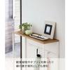Yamazaki Tower Console Table, White, W60 X D18.5 X H80.5cm, Slim Design with Display Shelf and Hooks, Side Table, 5164