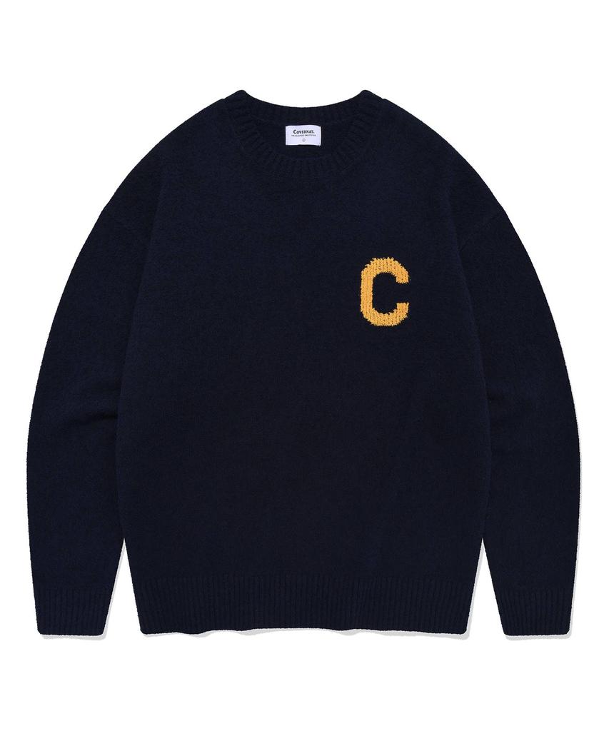 COVERNAT Middle C Logo Crewneck Knit Navy