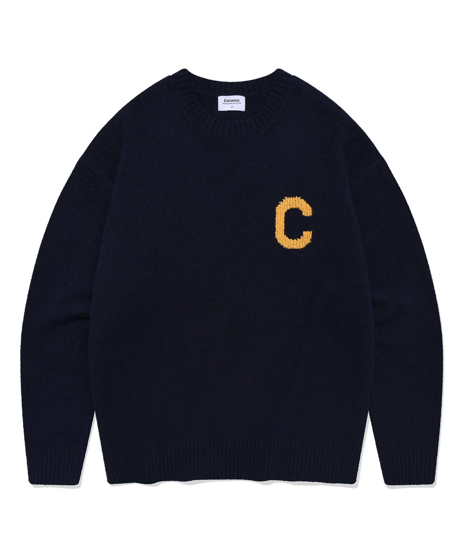 Covernat Middle C Logo Crewneck Knit Navy Navy/L