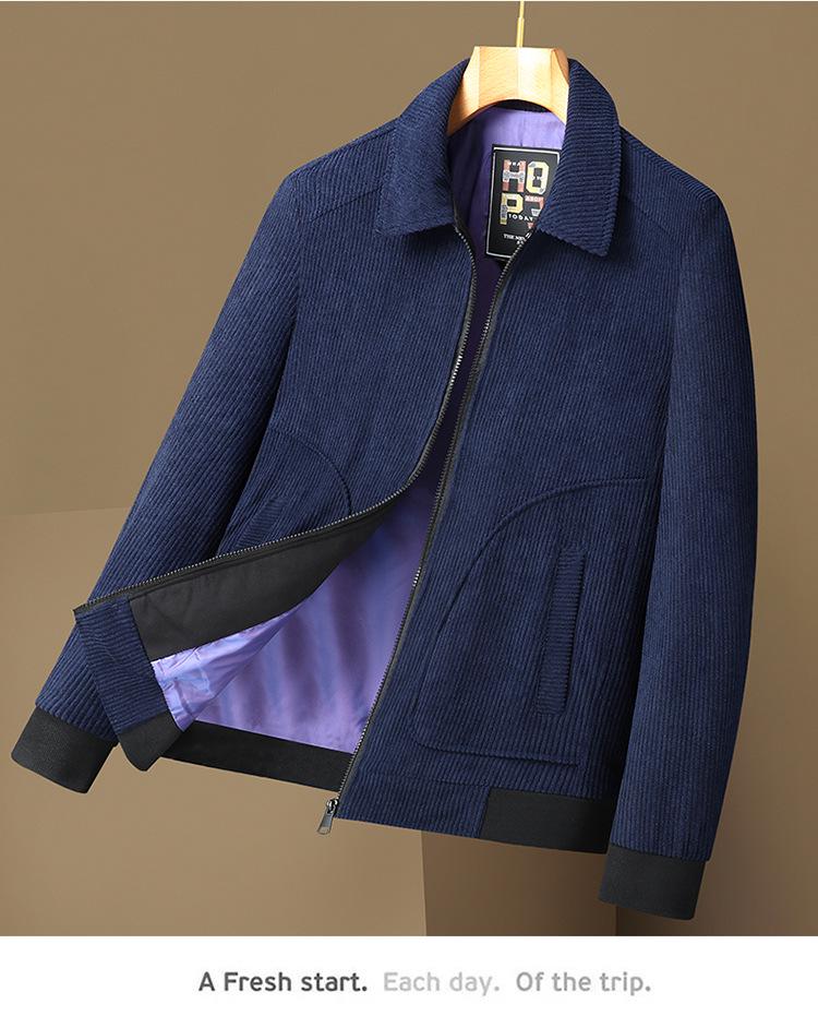 Herren Plus Size Corduroy Reversweste - Frühling/Herbst Stil