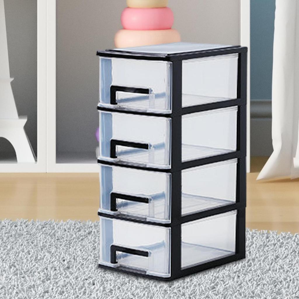 Clear Desk Storage Box with Drawer Organizer for Makeup