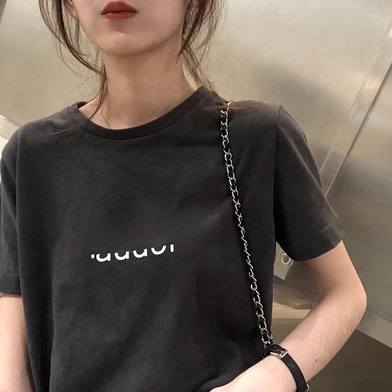 Women's Loose Fit Summer Korean Style Short Sleeve T-Shirt, 2024 New Collection