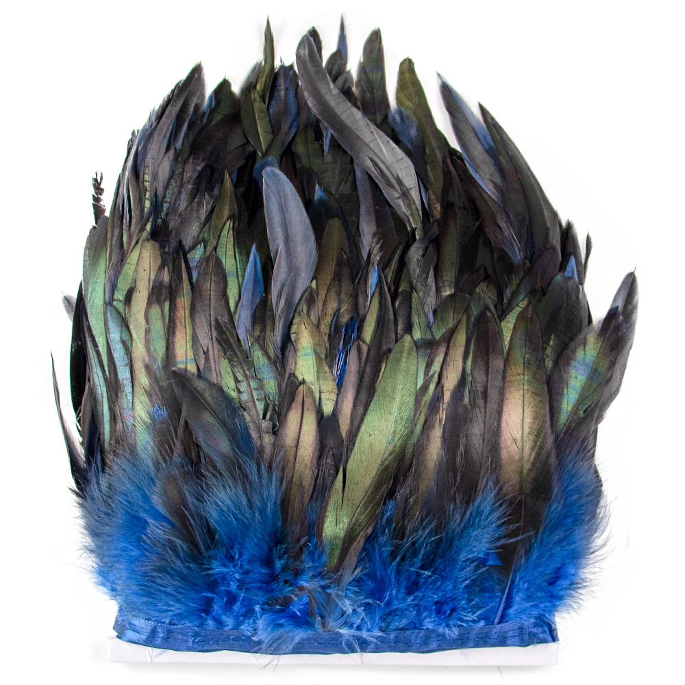 1Meters Fluffy Rooster Feathers Trims Fringe 10-18CM Chicken Feather Trim for Crafts Ribbon Plumas Wedding Clothing Decoration