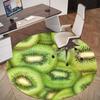 1pc Kiwi Fruit Slices Round Chair Mat Area Rug - Non-Slip, Floor Mat for Office, Bedroom, and Indoor Decor C1125869