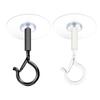 2 Pcs Adhesive Ceiling Hook No Drill Hanging Hook Wall Hook Load-Bearing Eye Hook with Safety Buckle for String Lights Plants Lanterns Wind Chime