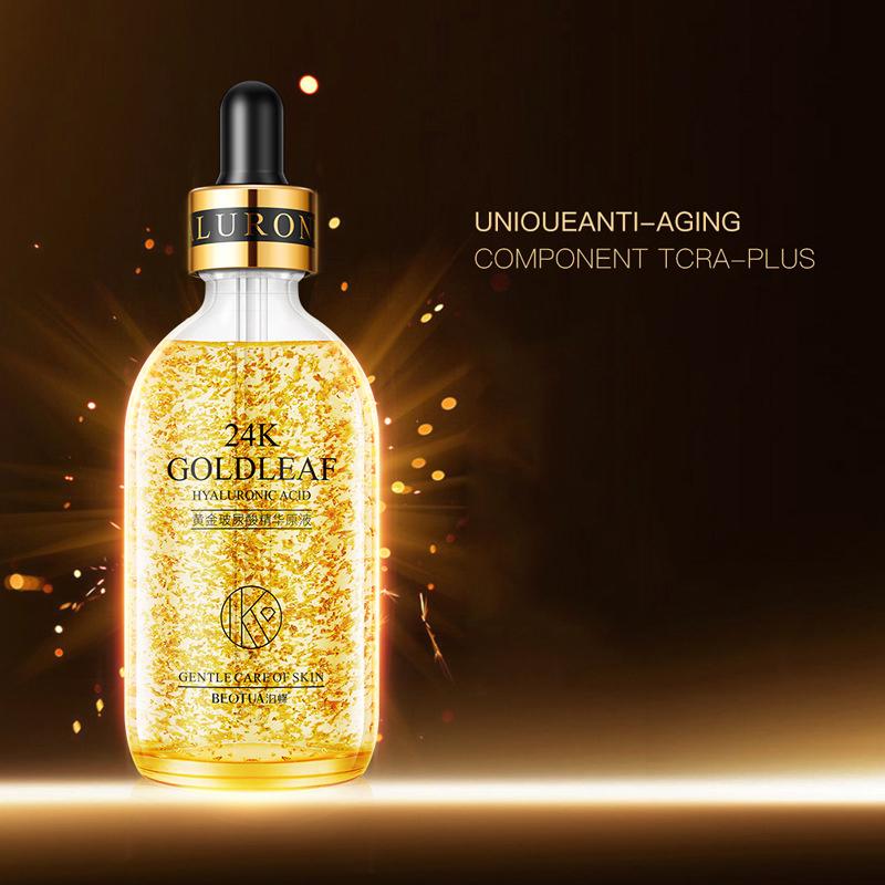 24K Gold Hyaluronic Acid Serum Oil Control Smoothing Rejuvenating Brightening Facial Serum