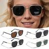 Unisex Polarized Retro Oversized-Square Lightweight Sunglasses for Women Men Vintage Large Double-Bridge Driving Eyeglass