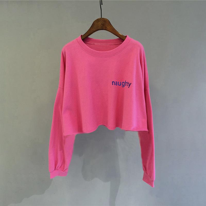 

Loose and thin round neck short sweater women s spring clothes, Korean versatile thin top female student coat tide M розы красного
