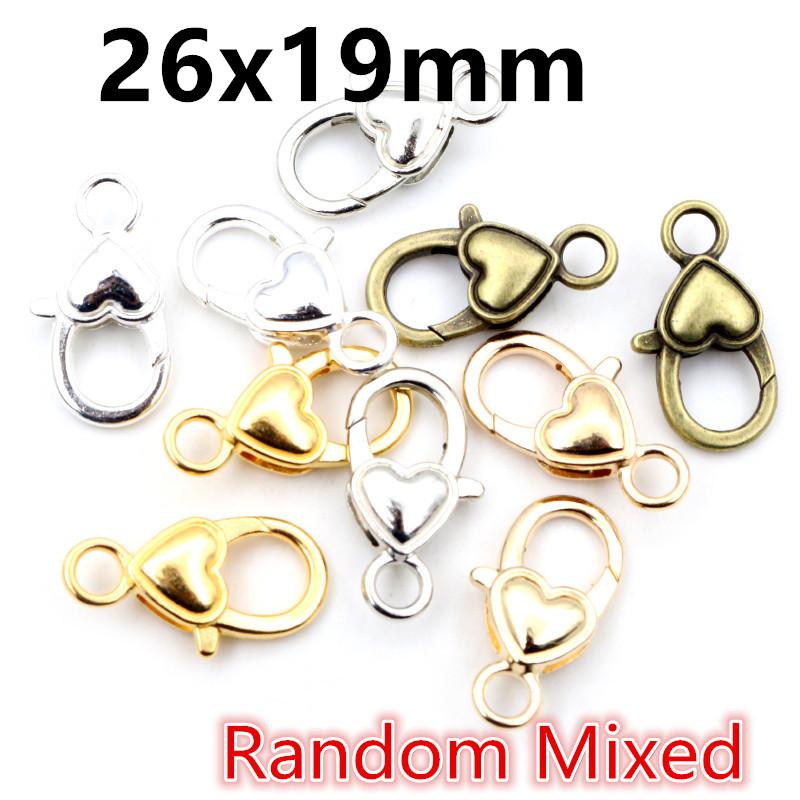 10pcs Snap Lobster Clasp Hooks Gold Silver Plated 5 Colors DIY Jewelry Making Findings for Keychain Neckalce Bracelet Supplies