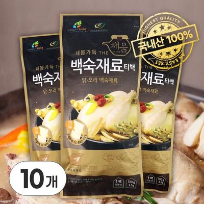Nature-like Samgyetang Ingredients, Boiled Ingredients, Herbal Tea Bags, 100g, Full of My Body, Herbal Medicine, 100g, 10 Pieces