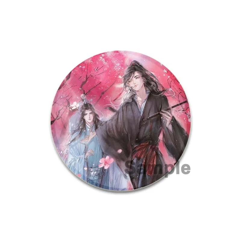 

32/44/58 мм аниме Mo Dao Zu Shi брошь Wei Wuxian Lan Wangji значок ручной работы булавка нагрудная булавка для рюкзака одежда ювелирные изделия аксессуары подарок 58mm