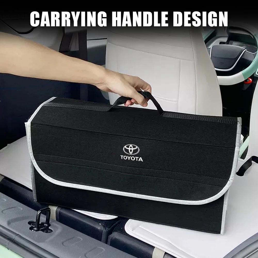 Car Soft Felt Storage Bag Organizer Cars Foldable Trunk Bag For Toyota C-hr Prado Rav4 Yaris Hilux Prius Avensis Corolla Camry