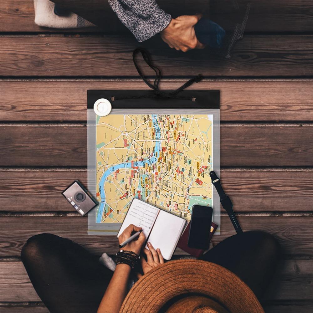 1PC Map Case Clear Waterproof PVC Document Stationery Holder Cover Portable Outdoor Camping Pocket Bag with Zipper