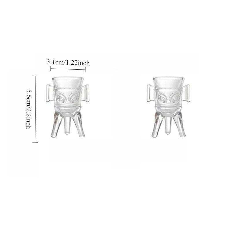 10ml/100ml Liquor Cup Bar Ancient Imperial Cup Creative Antique Wine Bottle Whiskey Glass Drinkware Creative Antique Wine Glass 2pcs
