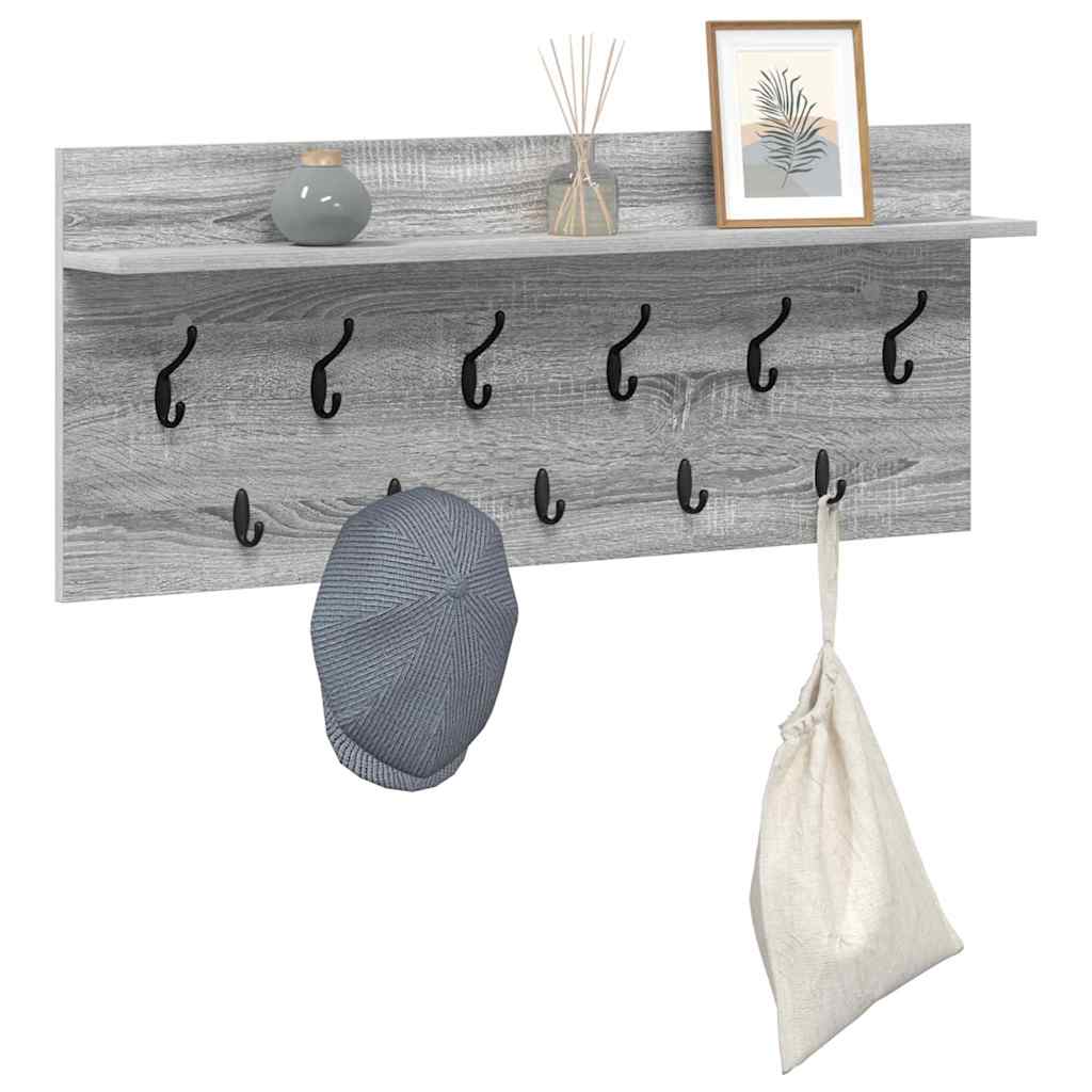 Wall Mounted Nightstand Grey Sonoma 100 x 40 x 12 cm