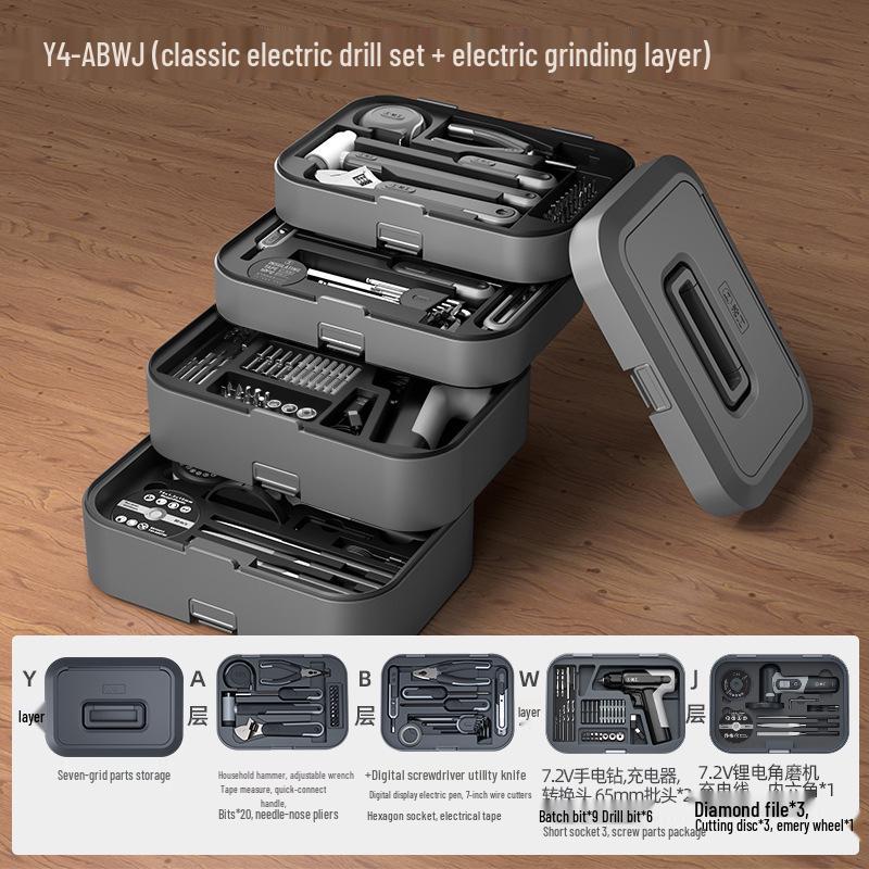 Green Forest Multifunctional Tool Set: Complete Household Hardware Repair Kit