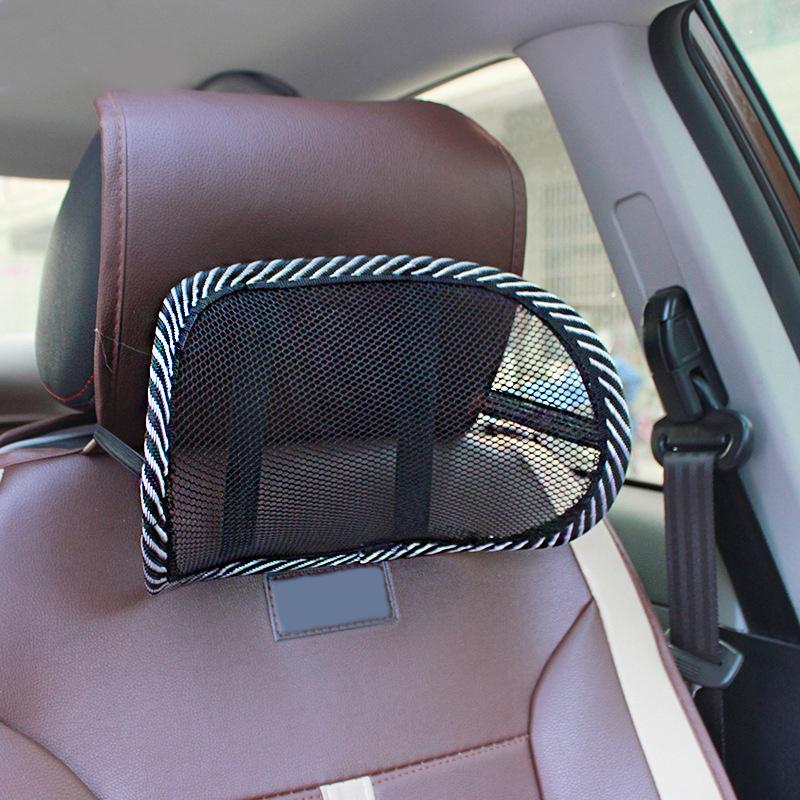 Car Headrest Neck Pillow Neoprene Mesh Ice Silk Ventilation Breathable Cushion Interior Accessories чёрный