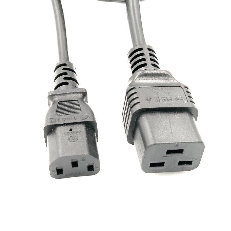 10A C13 to 16A C19 Server Power Extension Cable