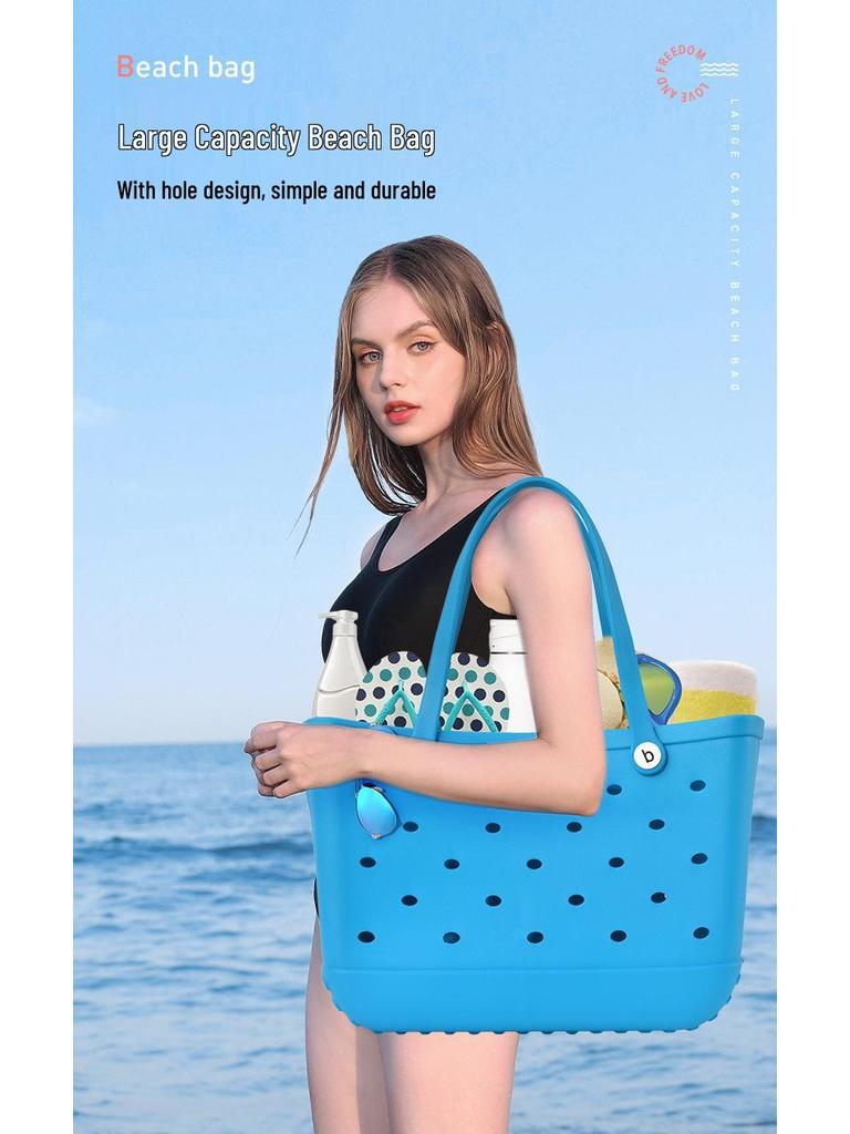 Eva Waterproof Shoulder Beach Bag: Soft, Wear-resistant, and Ideal for Swimming and Storage.