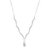 Irregular Wave Water Drop Necklace Female Simple Niche Temperament Versatile Water Drop Pendant Necklace Premium