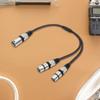 1.5ft/0.5m XLR Male To Dual XLR Female Y Splitter Mic Cable 3 Pin XLR Male To Dual XLR Female Patch Y Cable