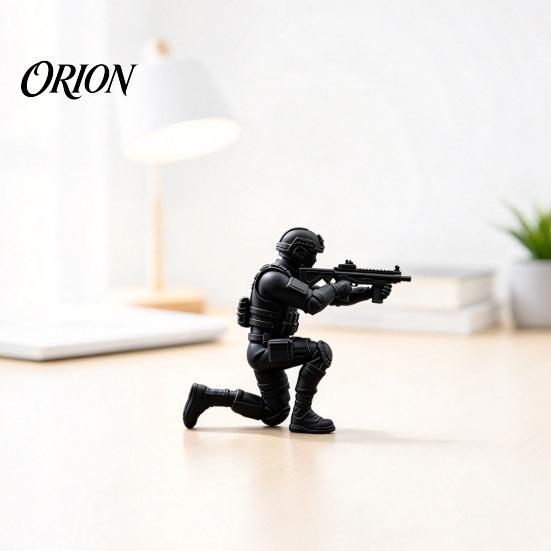 Special Warfare Action Figure 3D Printed Forces Soldier Figurine, Kneeling Tactical Model, DIY Paintable Blank Tabletop Decor, Gift for Military