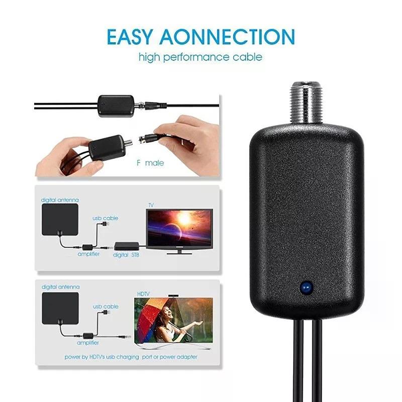 Hot HDTV Antenna Amplifier 4K Low Noise High Gain TV Signal Amplifier UHD Televisions Accessories