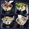 ShengJia Stainless Steel Square Colander & Wash Basin