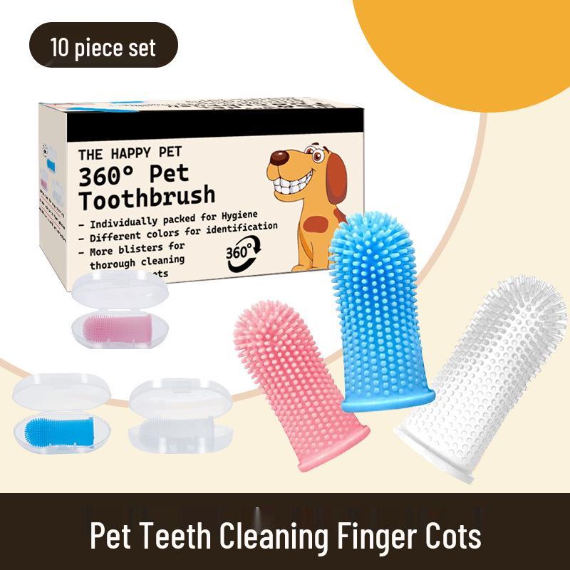 Pet Finger Toothbrush for Cats and Dogs - Universal Oral Care & Tartar Removal Tool