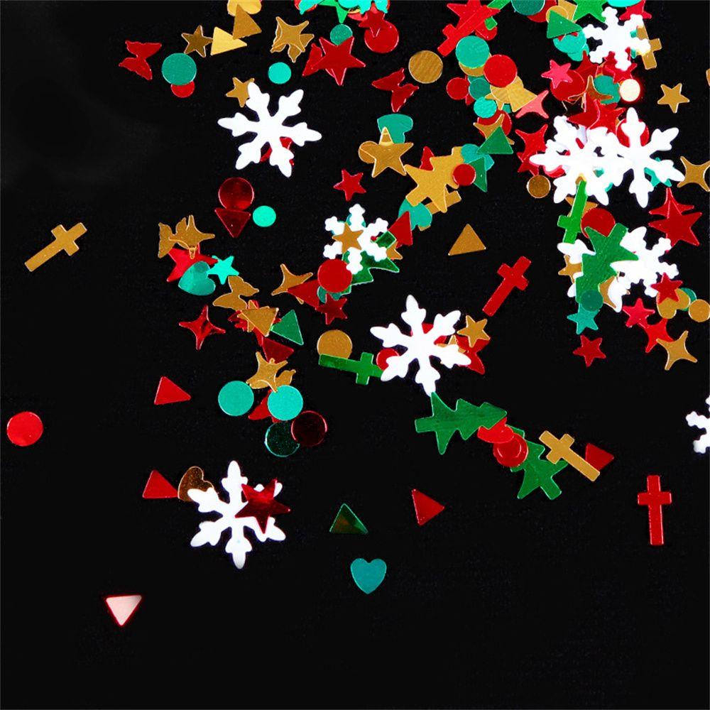 Flakes DIY Nail Art Decorations Xmas Tree Nail Glitter Snowflake Nail Sequins Snow Flakes Slices