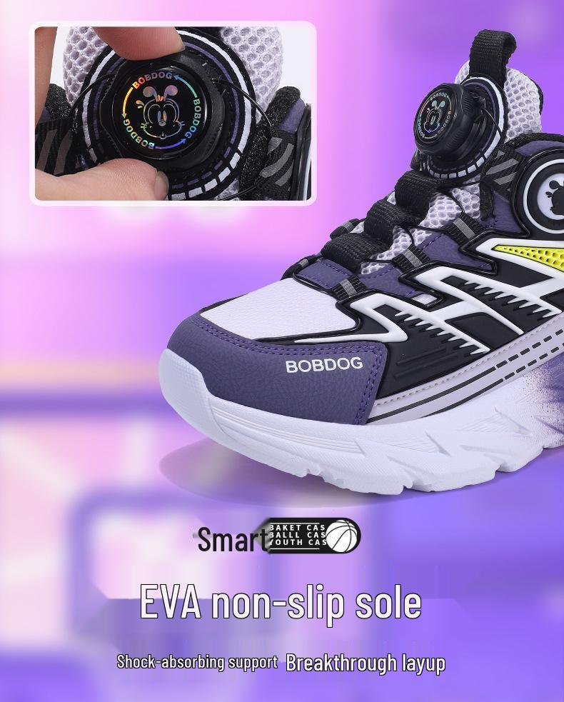 Bobodou Kids' Waterproof Leather Running Shoes for Spring & Autumn - 2025 New Lightweight Style for Boys, Sizes S, M, L