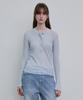 Dito Sheer Ribbed Henley Top [Blue]