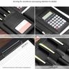 PU Leather A4 Personals Organizers Binders Cover with Calculator & Clipboard for Easy Access Budget Systems Companion