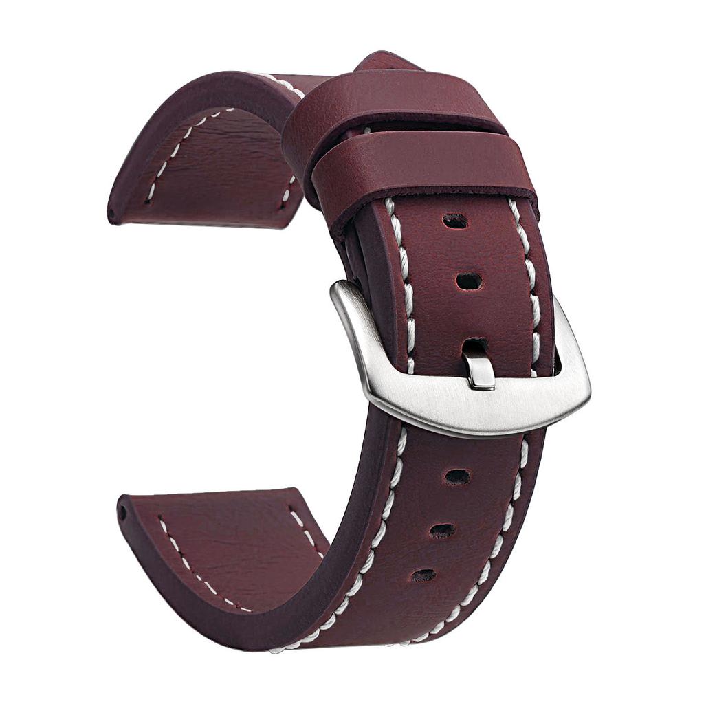 SAMCO Bracelet de Montre Sport Cuir Vintage Boucle Acier Inoxydable Accessoires de Montre 18mm 20mm 22mm 24mm
