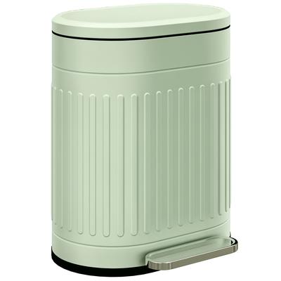 20L Metal Kitchen Bin, with Soft-Close Lid - Light Green